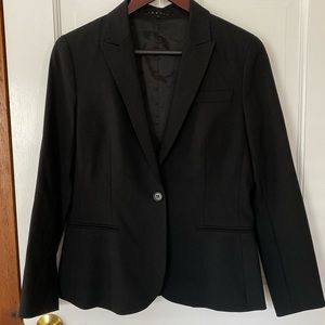 Theory black stretch wool jacket size 8